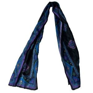 Unbranded Women’s Rectangular Scarf Blue Art Aztec Classic Career Travel Boho